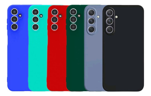 Capa Capinha Silicone Case Proteção + Película 3d Para A54 Cor verde menta Para A54 6.5 5G