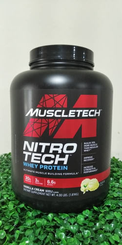 Suplemento Muscletech Nitrotech Whey Protein 4 Libras 