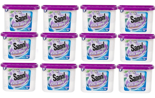 12 Antimofo Sanol Desumidificador 100g Fragrância Lavanda