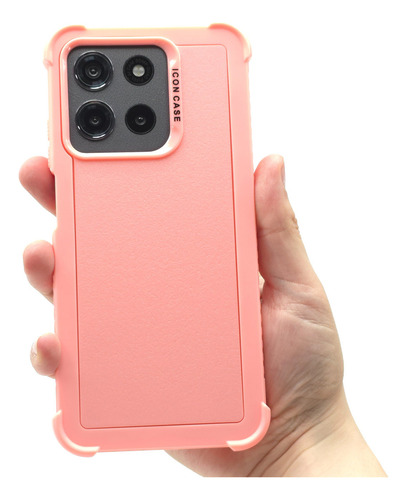 Funda 3 En 1 Para Moto G15 Case Uso Rudo Full Protector Multishield - Rosa Moto G15