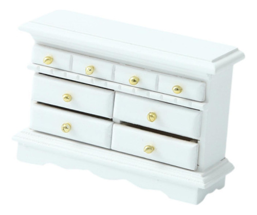 1:12 Casa De Muñecas Gabinete De Tv Muebles Fuezes Blanco
