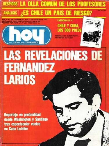 Revista Hoy 499 / 15 Febrero 1987 / Revelaciones Fdez Larios