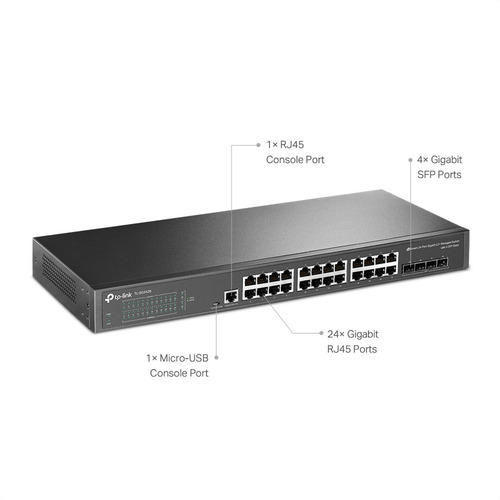 Imagen 6 de 8 de Switch Administrable Tp-link, Tl-sg3428 / 24 Puertos Gigabit
