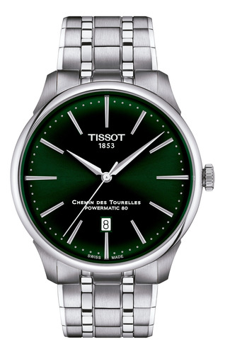 Reloj Tissot Chemin Des Tourelles Powermatic 80 Verde Musgo