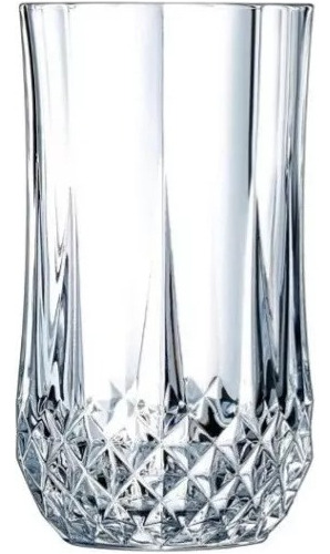 Vaso Largo Vidrio Diseño Longchamp Alto Transparente