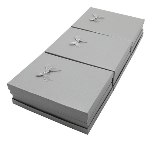 Imagen 3 de 8 de Set 6 Cajas De Regalo 13x18 Cms Joyas O Collares Color Gris