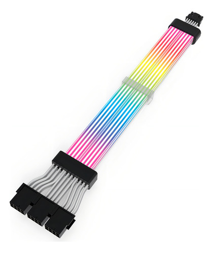 Cabo Extensor Sleeved Aigo Lightglow Lg04 Argb, 12+4p 350mm