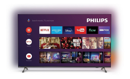  Televisor Android Tv Philips 4k  Ambilight 55 55pud7906/55