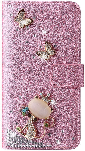 Para Samsung Case S9 Glitter Bling Butterfly Fox1809