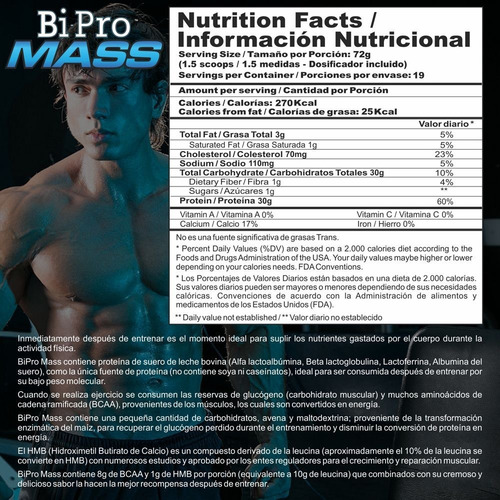 Proteina Bipro Mass, Bi Pro Mass - L a $32667