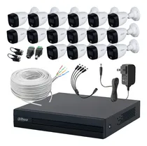 Comprar Kit videovigilancia cronos 16 cámaras Dahua bala HAC-HFW1209C-LED full color 2mp + bobina + Baluns+ accesorios - kit cctv DH-KIT-FULLCOLOR-PLUS8BN (dvr dahua XVR1B16-I circuito cerrado)