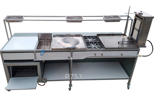 Carrito D Comida Cn Horno Freidor Comal Parrilla Planch P753