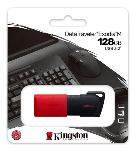 Imagen 2 de 3 de Memoria Usb Kingston Datatraveler Exodia 128gb Usb 3.2