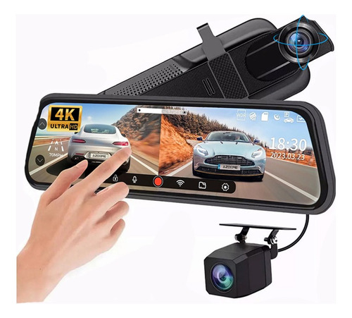 Camara De Reversa Essgoo H25 Retrovisor 10inch Hd 1080p Con Touchscreen