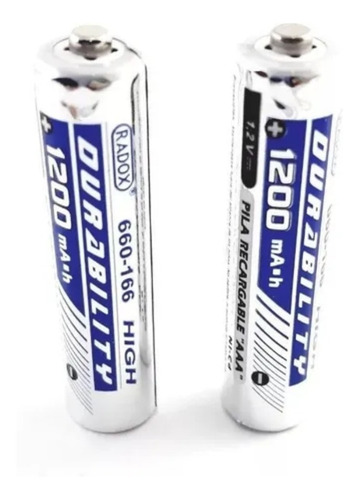 Imagen 1 de 2 de Baterías Aaa Recargables 1200 Mah Paquete De 2 - T1346