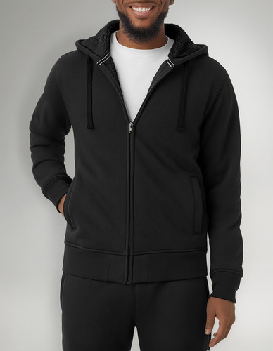 Sudadera Tipo Hoodie Sherpa Lined Members Mark Hombre