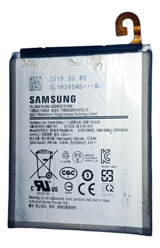 Bateria Samsung A10 Eb-ba750abun 85vu