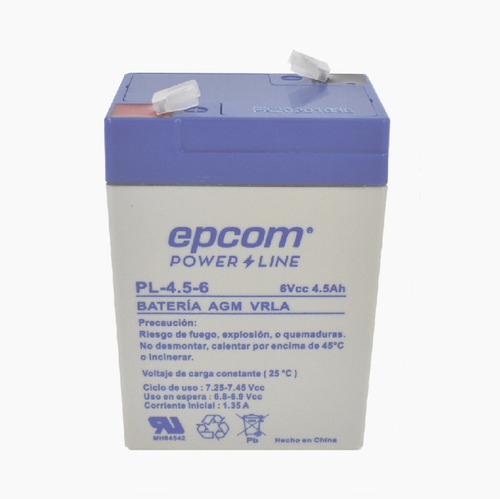 Batería Sellada 6 V  4.5 Ah Epcom Powerline (ps-640 Comp)