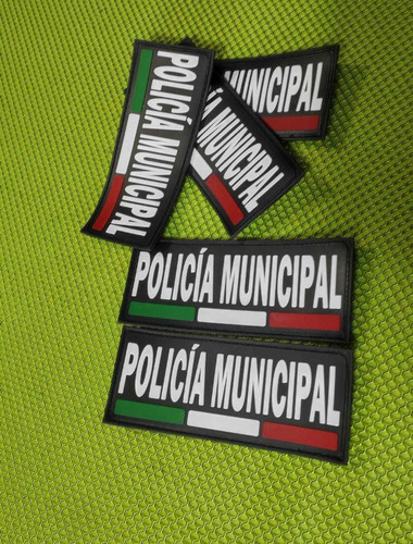 Parche Tactico Policía Municipal Con Velcro Para Chaleco Pvc