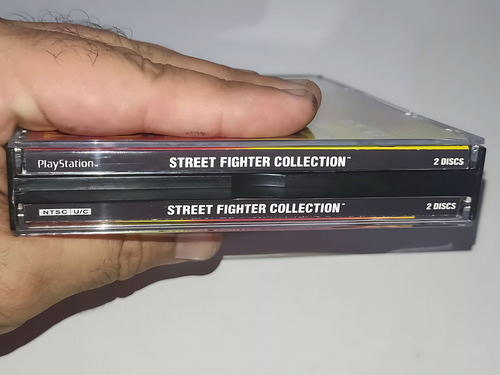Street Fighter Collection Playstation Case Duplo Midia Prata