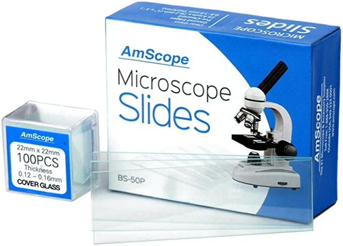 Amscope Bs-50p-100s-22 Pre-limpiado En Blanco Planta Borde D