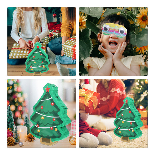 1 Juego De Piñatas Con Forma De Árbol De Navidad Para Fiesta