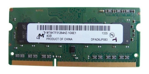 Memoria RAM color verde 4GB 1 Micron MT8KTF51264HZ-1G6E1