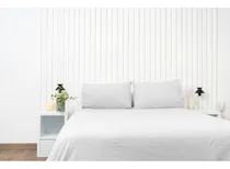 Comprar Juego De Sábanas Lisas Blanco 300h 1.5 Plz 100% Algodón