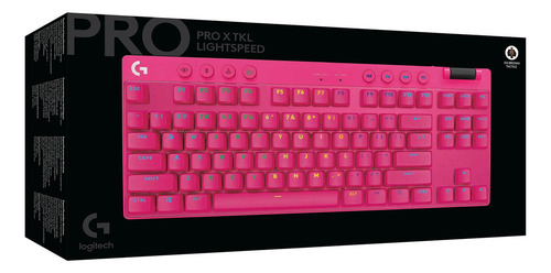 Teclado Mecánico Logitech G Pro X Tkl Lightspeed Magenta Idioma Inglés US