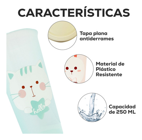 Pack 6 Vasos Entrenadores 250ml Para Bebé Diseño Infantil Animalitos