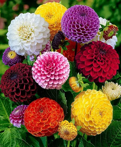 comprar Dalia Dahlia Pompom Mix Cactus Sementes Flor Rosa P\u002F Mudas