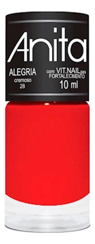 Esmaltes Anita 10ml - Tons De Vermelho / Vinho Cor 28-ALEGRIA