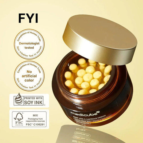 ``cápsula Dourada Hidratante Facial Medicube Deep Vitamin C