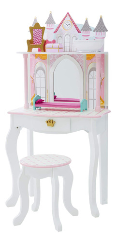 Teamson Kids Dreamland Princess Play Vanity Set Con Espejo,