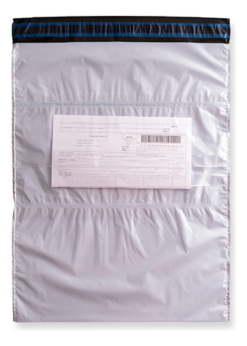 Saco Para Envios Com Bolsa Nota Fiscal 19x25 Cm - 100 Unid