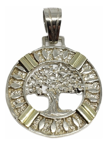 Dije Plata Combinado En Oro Duble- Arbol De La Vida Fr05-21d