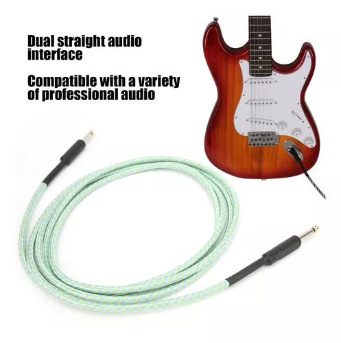 Cable de guitarra, compatible con doble cabezal, cable de instrumento recto  a recto para órganos electrónicos, batería electrónica, bajo para un mejor