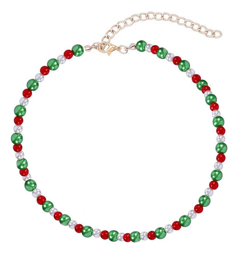 Yalice Collar De Perlas De Navidad, Gargantilla Colorida De