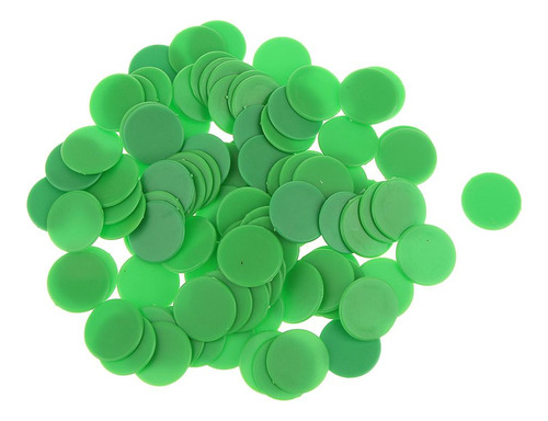 6 Fichas De Bingo. Marcadores Verde