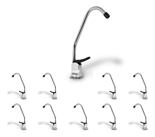Combo 10 Unidades Canilla Purificado Bajo Mesada Gris