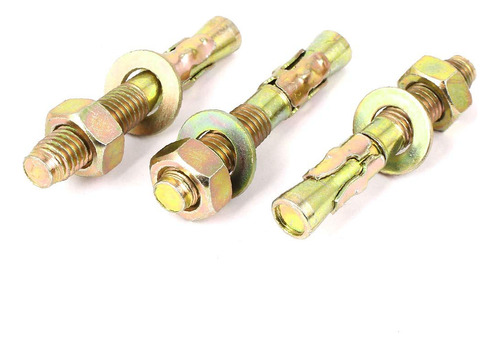 Perno Expansion Chapado Zinc Amarillo Tornillo Reparacion X