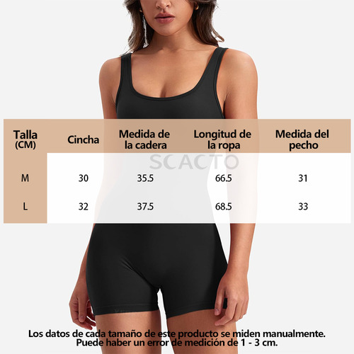 Scacto Short Licra Deportiva Gym Ejercicio Mujer Elástico