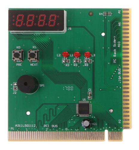 Tarjeta De Diagnóstico Tester Para Placa Madre Bus Pci / Isa