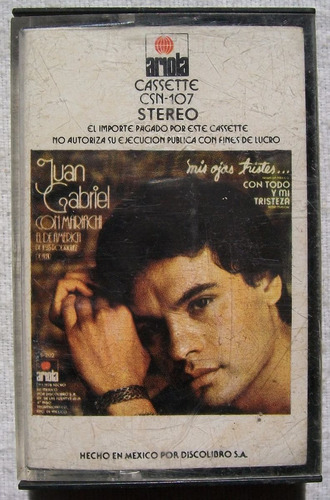 Juan Gabriel Mis Ojos Tristes Cassette Ariola 1986