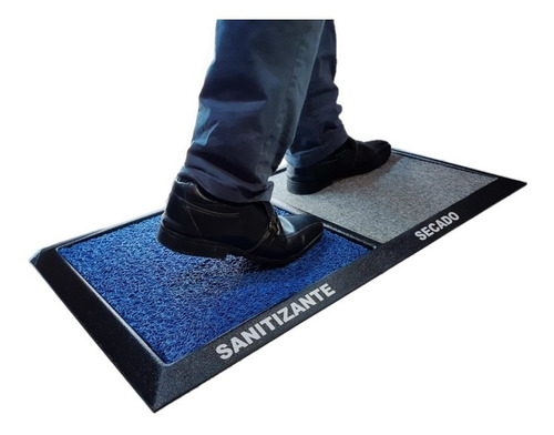 Alfombra Sanitizante Doble Con Bandeja Desinfección Calzado