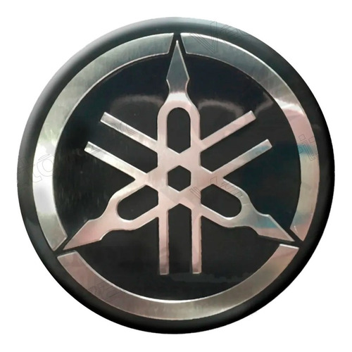 Imagen 1 de 1 de Emblema Yamaha Circular Al Relieve Todos Los Tamaños