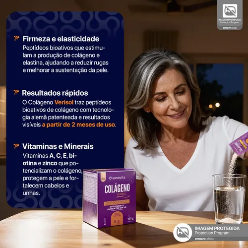 Colágeno Hidrolisado Verisol Cabelo Pele Unhas Sanavita 150g