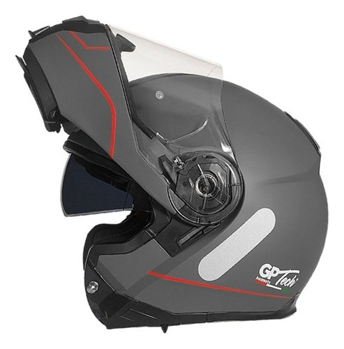 Capacete Articulado Gp Tech A118 Robocop Viseira Solar Inter