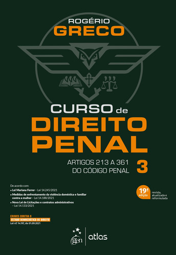 Curso de Direito Penal - Vol. 3, de Greco, Rogério. Editora Atlas Ltda., capa mole em português, 2022