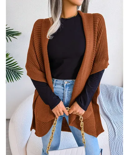 Cárdigan De Punto Para Mujer MorFansi – Cuello En V, Abierto Delantero, Tejido Suave Y Holgado, Con Botones